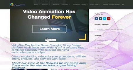 ViddyOze Bonus and Review