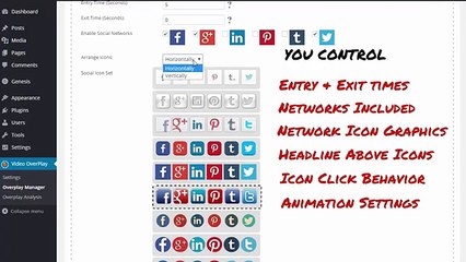Video Overplay Review of Social Buttons With Live Demo