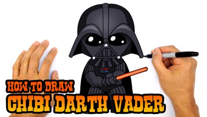 Learn How to Draw Chibi Darth Vader (Star Wars)- Step by Step Lesson