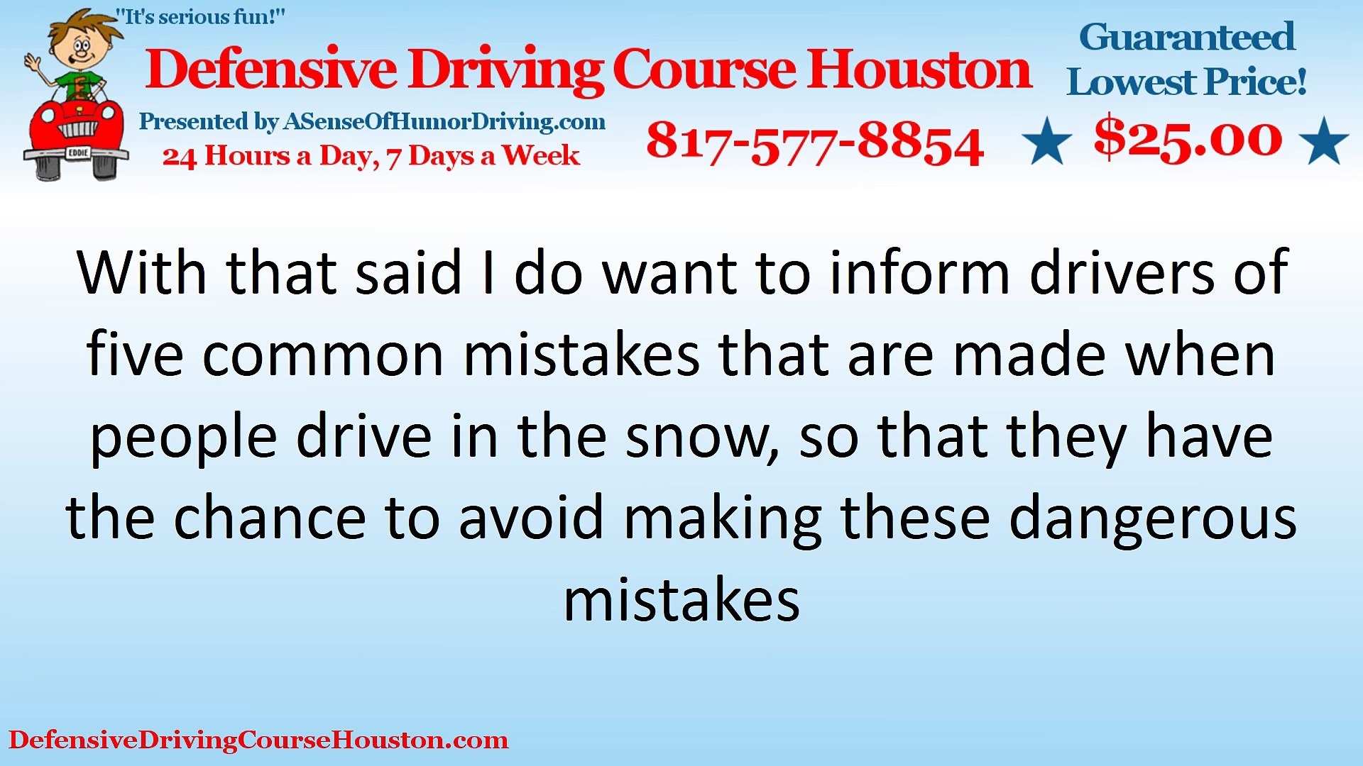 ⁣Common Driving Mistakes While Driving In Snow