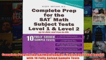 Download PDF  Complete Prep for the SAT Math Subject  Tests Level 1 and Level 2 with 10 Fully Solved FULL FREE