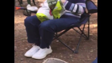 Squirrel Gives Unappreciative Lady A Hug