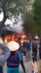 Toàn cảnh đám cháy tại Đại Mỗ- Từ Liêm sáng 20/2/2016