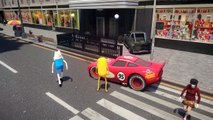 JAKE AND FINN (ADVENTURE TIME) WITH LIGHTNING MCQUEEN CAR DISNEY PIXAR CARS Part 3
