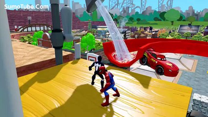Nursery Rhymes Songs For Children Spiderman and Black Spider-man McQueen & Disney Pixar Cars