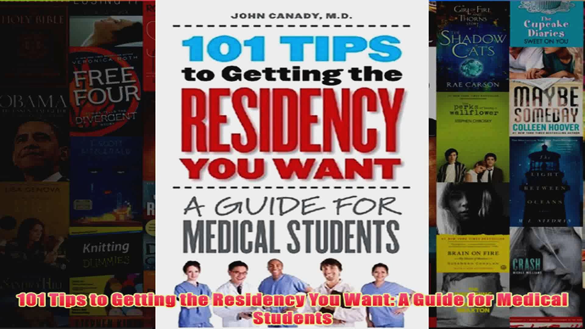 ⁣Download PDF  101 Tips to Getting the Residency You Want A Guide for Medical Students FULL FREE