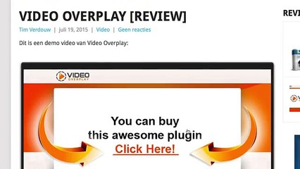Wordpress Video Player Plugin - Video Overplay