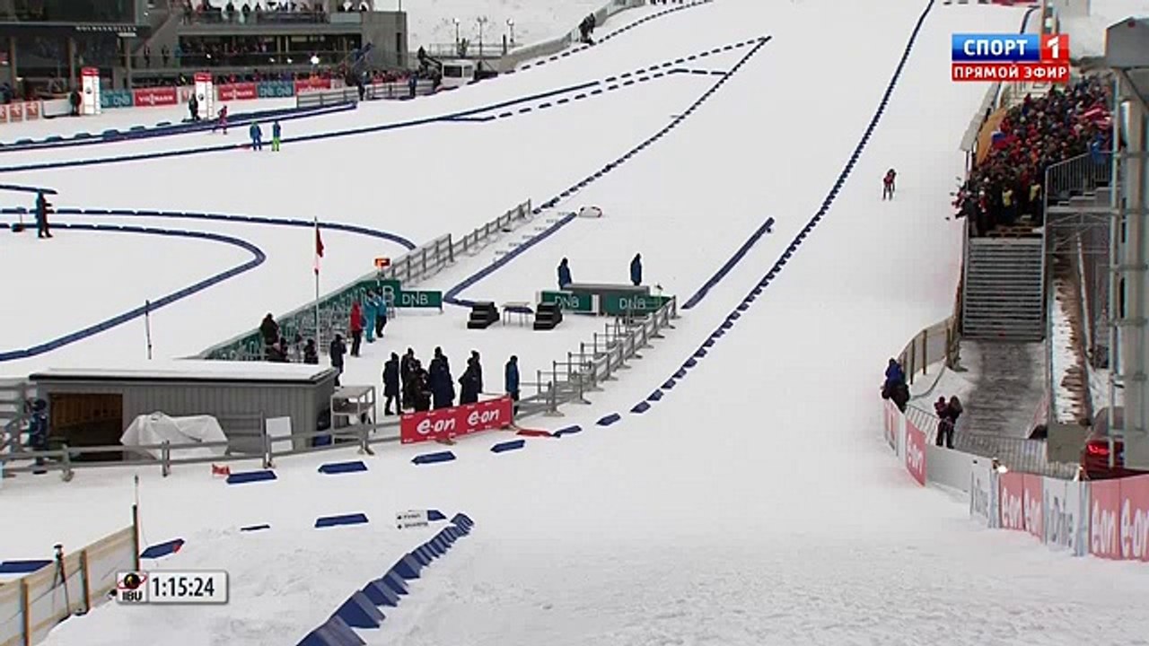 Биатлон 2014-2015. Финишный спринт Антона Шипулина и Симона Шемппа