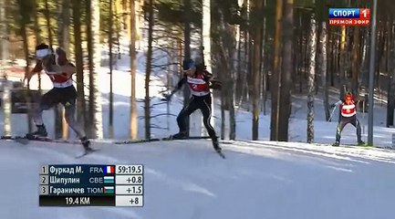 Биатлон 2015. Суперфиниш Антона Шипулина и Мартена Фуркада 04.04.2015