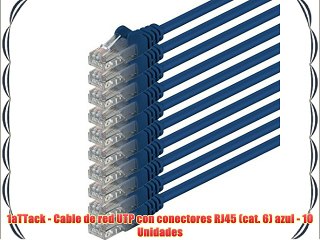 1aTTack - Cable de red UTP con conectores RJ45 (cat. 6) azul - 10 Unidades