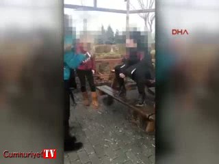 Kız öğrencilerin kavgası cep telefonuyla görüntülendi