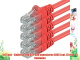 1aTTack - Cable de red UTP con conectores RJ45 (cat. 6) rojo - 5 Unidades