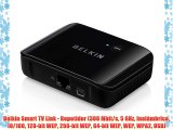 Belkin Smart TV Link - Repetidor (300 Mbit/s 5 GHz Inalámbrico 10/100 128-bit WEP 256-bit WEP