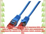 BIGtec - Cable de red Gigabit Ethernet (2 conectores RJ45 cat. 5e cable de par trenzado UTP