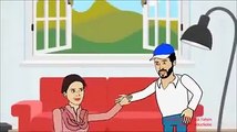 Hilarious cartoon comedy of Fahad Mustafa's harpic ad with Ayesha Sana