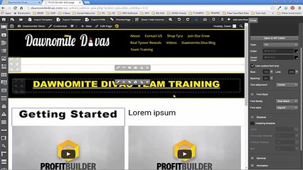 Profit Builder Live Editor - Editing An Existing Page Part 2