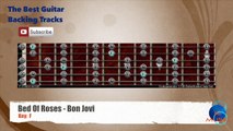 Bed Of Roses - Bon Jovi Guitar Backing Track with scale chart