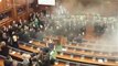 KOSOVO- Politicians Fire Tear Gas in Parliament to Protest International Agreements