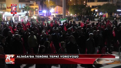 Aliağa’da Teröre Tepki Yürüyüşü