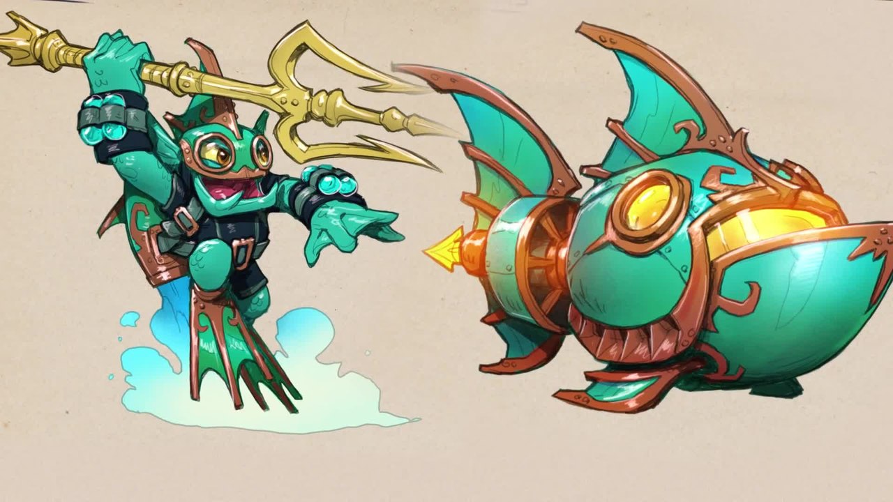 Skylanders SuperChargers - Meet the "Gill Grunt" and "Reef Ripper" Official Trailer