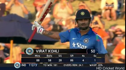 Virat Kohli 123 off 111 balls vs New Zealand 1st ODI Napier
