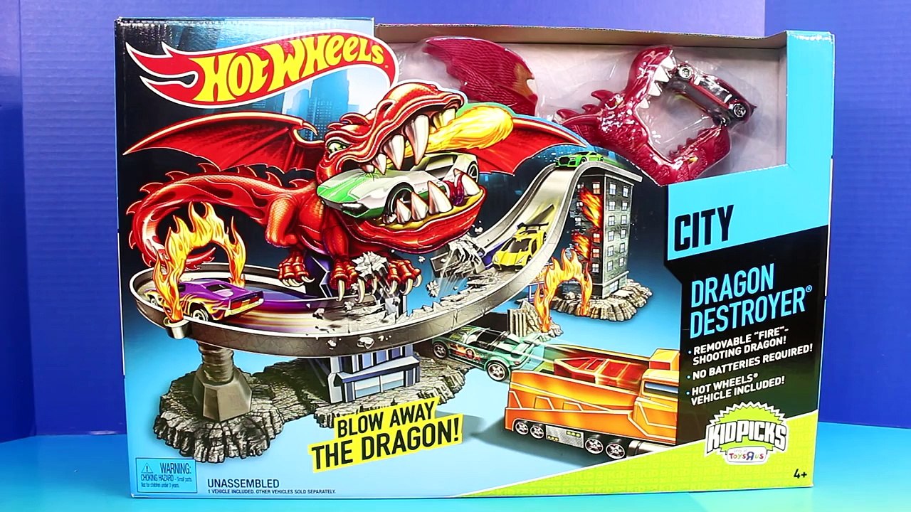 Disney Pixar Cars Rescue Squad Mater Saves Lightning McQueen Hot Wheels City Fire Dragon D