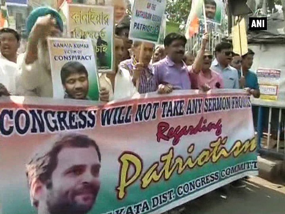 JNU Row: Congress, NSUI protest over arrest of Kanhaiya