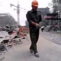 Check this Chinese construction worker dance