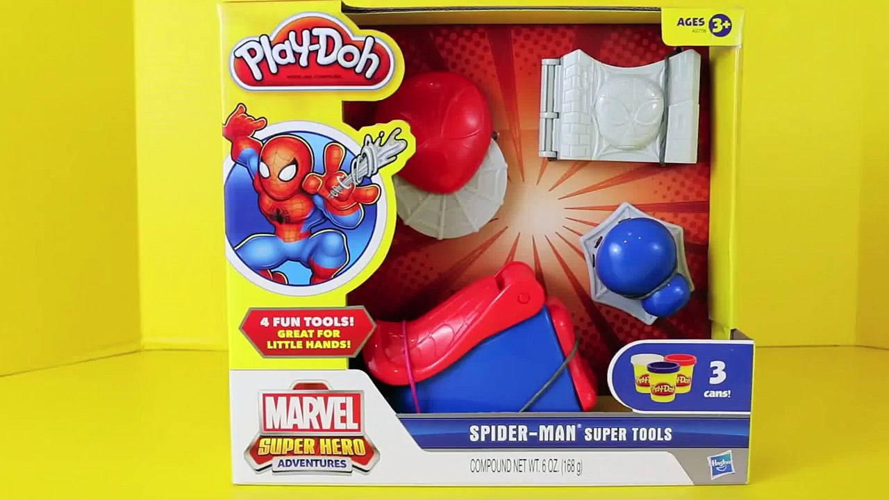 Play Doh Spider-Man Super Tools Spiderman Play Dough Spider Web Spider Man Venom DisneyCarToys