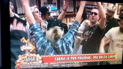 Farma 7 zurka,polivanje Goga,Ceca,Saska