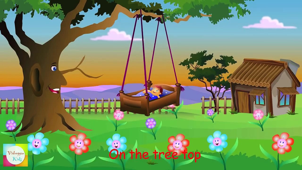 Rock A Bye Baby Nursery Rhymes - Animated Cartoon Songs For Children