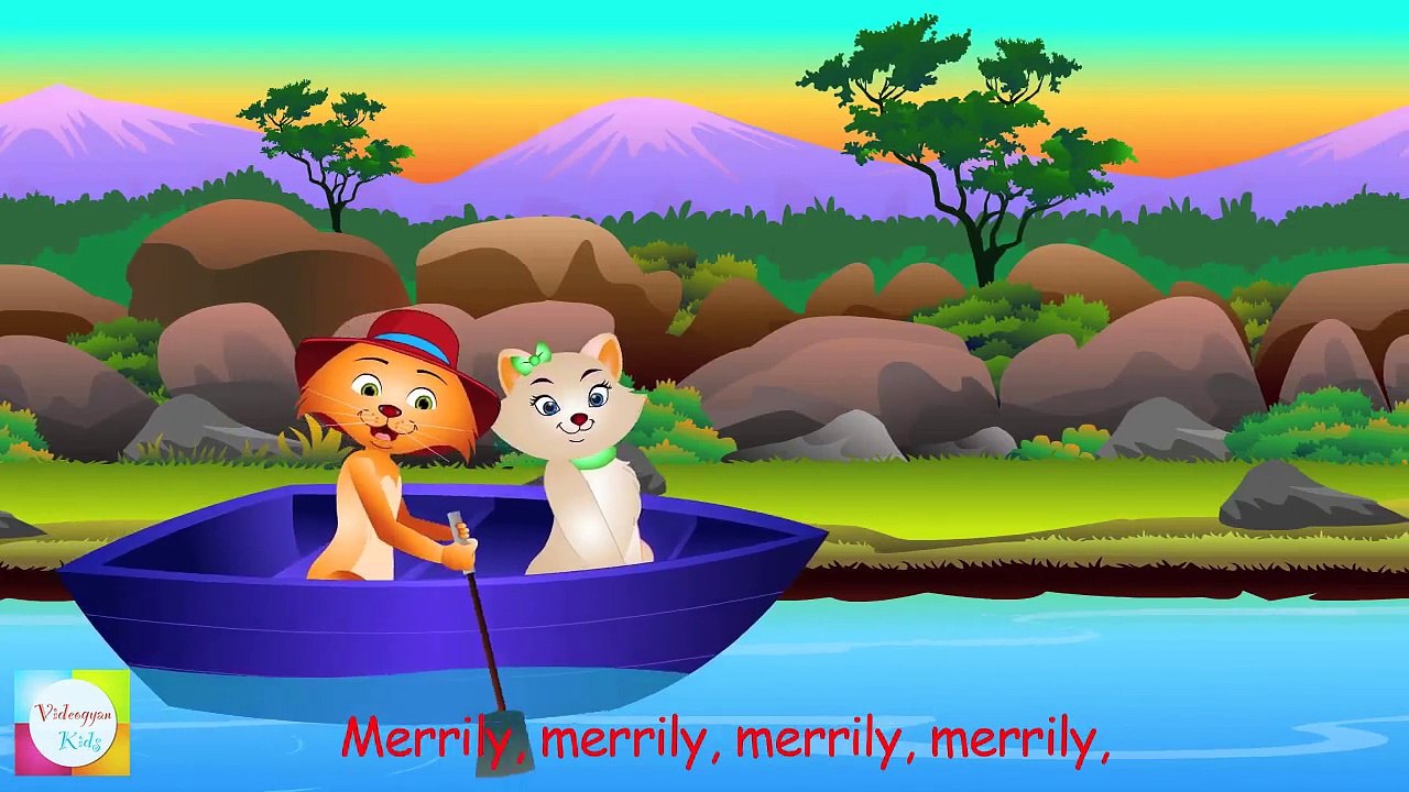Row Row Row Your Boat Nursery Rhymes - Cartoon Animation For Children