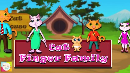The Finger Family Cat Family Nursery Rhyme  Kids Animation Rhymes Songs