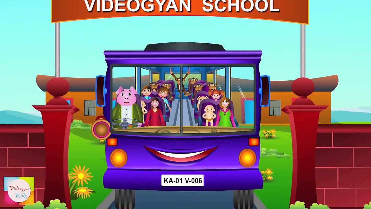 The Wheels On The Bus Go Round and Round Nursery Rhyme