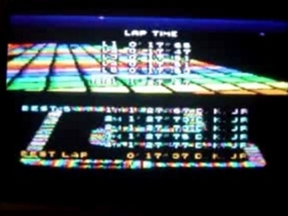 Super Mario Kart - Rainbow Road - 1'27"67 PAL (TT 5-lap)