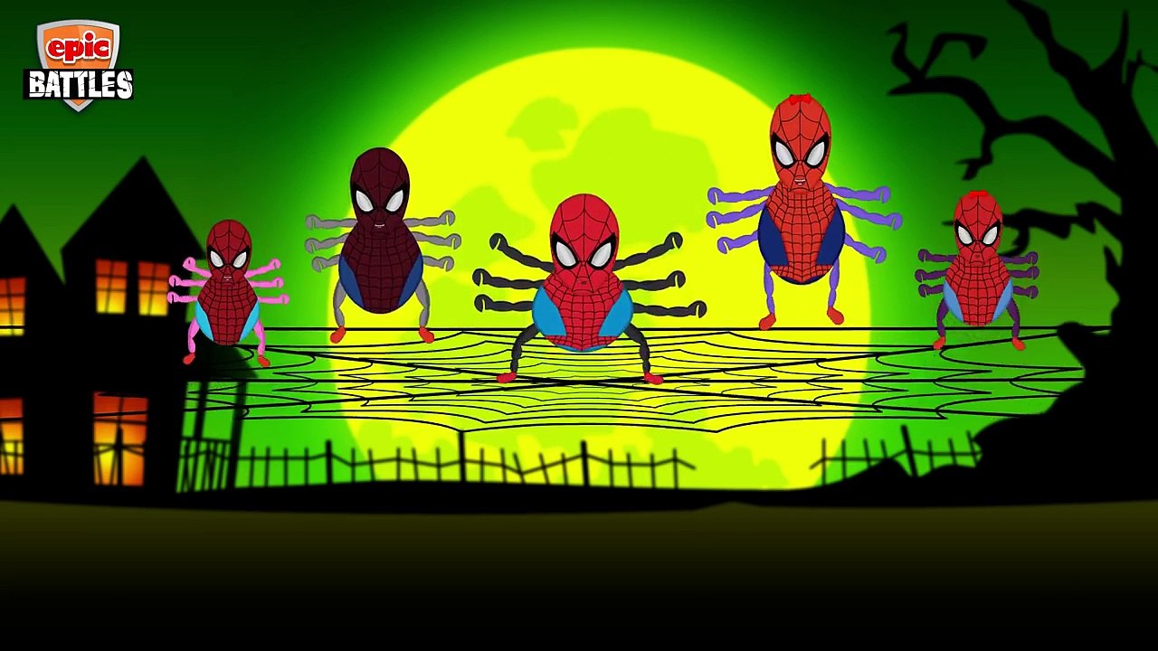 Finger Family Epic Battles Funny Spider vs Bat | Finger Family Rhymes for Children