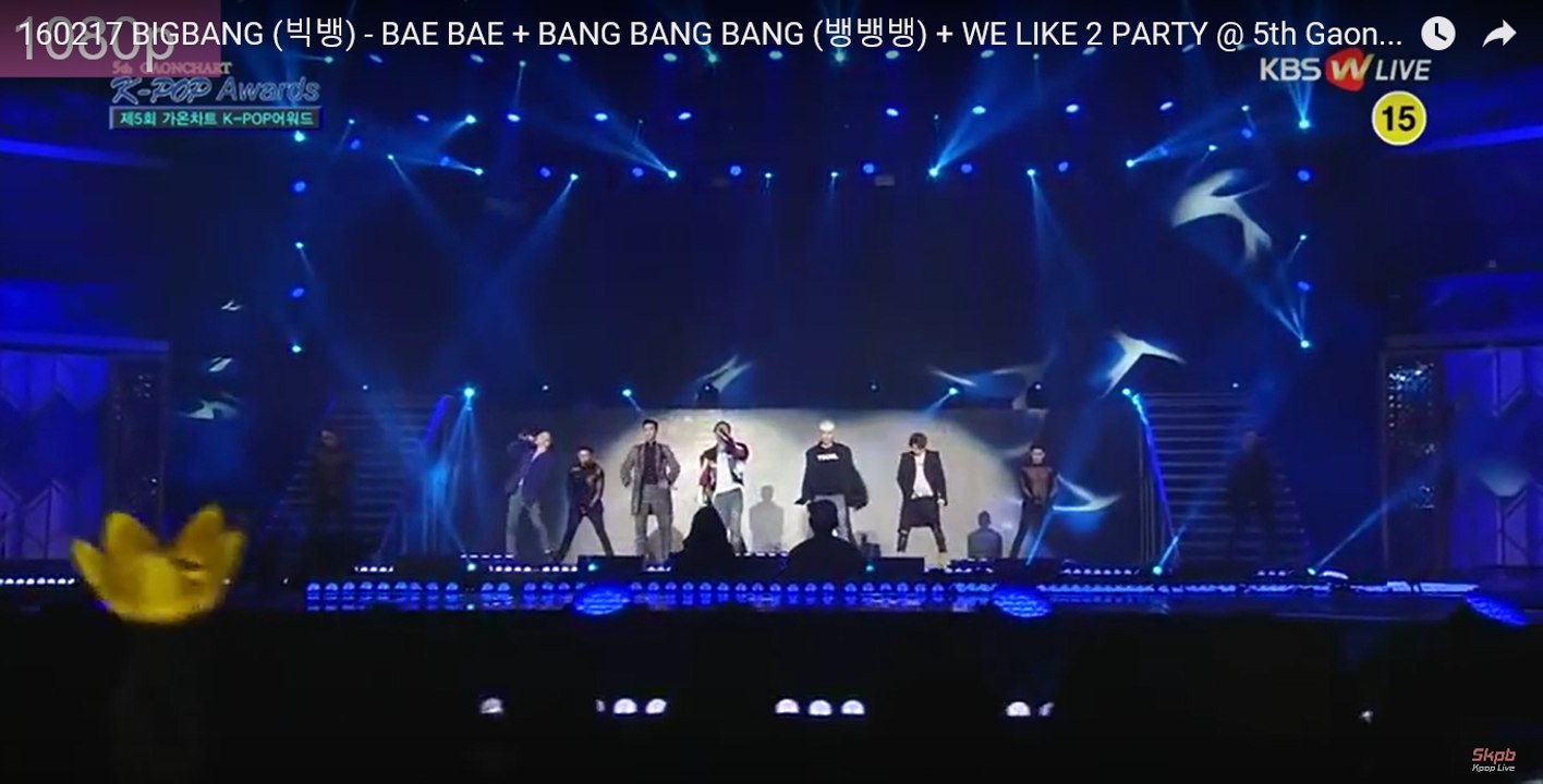 BIGBANG (빅뱅) Gaon Chart K-POP Awards 2016  - [BAE BAE + BANG BANG BANG + WE LIKE 2 PARTY]
