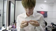 [Vietsub][BOMB] 160220 SUGA is trying to wear contact lenses [BTS Team]