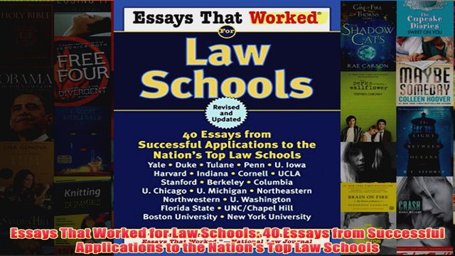 Download PDF Essays That Worked for Law Schools 40 Essays from Successful Applications to the Nations FULL FREE