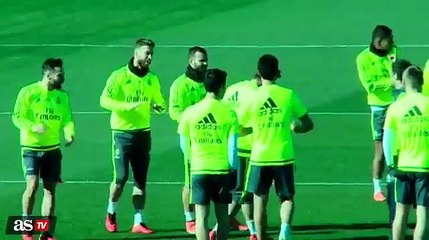 Real Madrid players having a lot of fun during training 20.02.2016