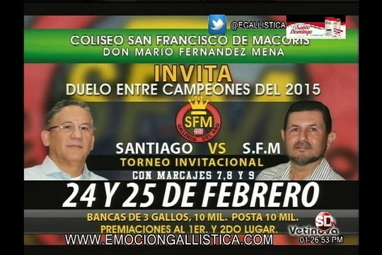 Programa-TECNODEPORTES-16-2-2016-SFM-Dedicada a la Traba La Cumba 2-Premiacion por Manuel Perello.