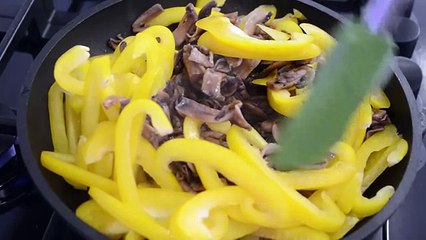 Закуска из шампиньонов и болгарского перца