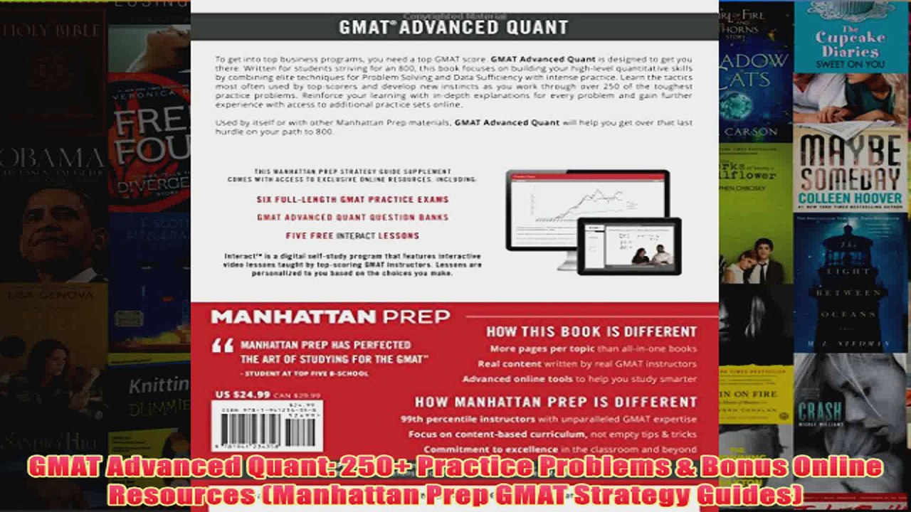 Download PDF  GMAT Advanced Quant 250 Practice Problems  Bonus Online Resources Manhattan Prep GMAT FULL FREE