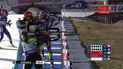 БИАТЛОН. Бронза УКРАИНЫ в эстафете. Решающий этап Елены Пидгрушной. (HD)