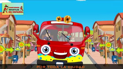 Las Ruedas Del Autobus en español | Wheels on the Bus in Spanish