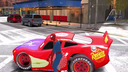 Spiderman Nursery Rhymes with Lightning McQueen Disney Pixar Cars & Song for Kids