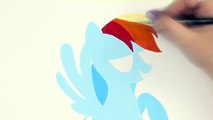 RAINBOW DASH Vitesse de Dessin My Little Pony Peinture à lAquarelle