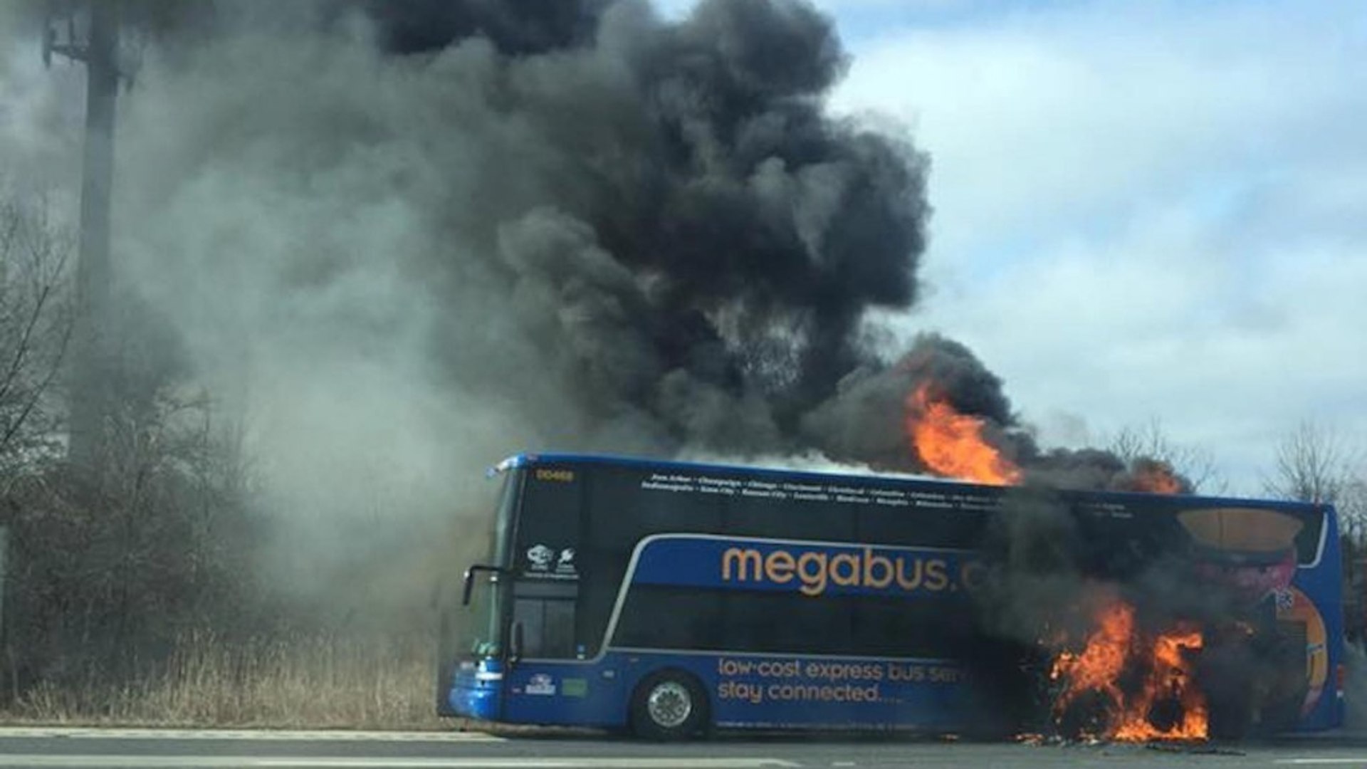 ⁣Megabus with budget travel reporter onboard explodes with no injuries