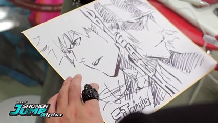 Famous mangaka draw (Tite Kubo,Masashi Kishimoto,Takeshi Obata,Eiichiro Oda)