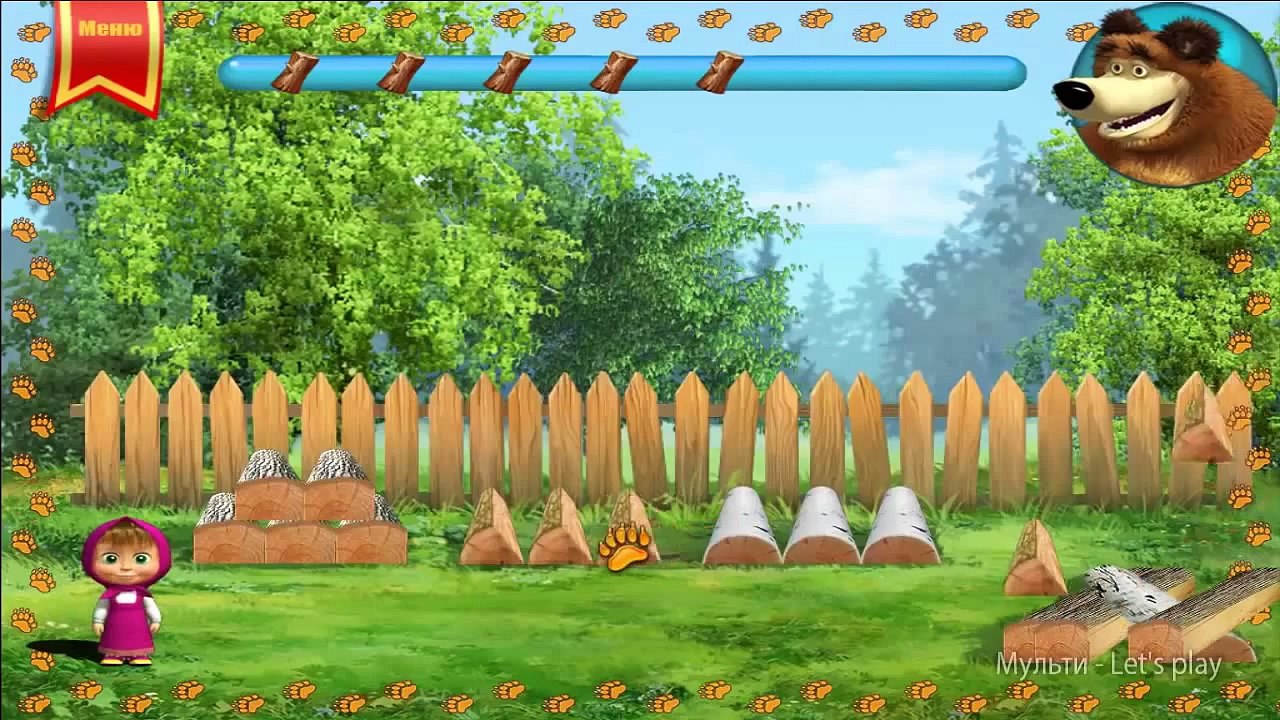 Прохождение развивающей игры Маша и медведь три серии под ряд
